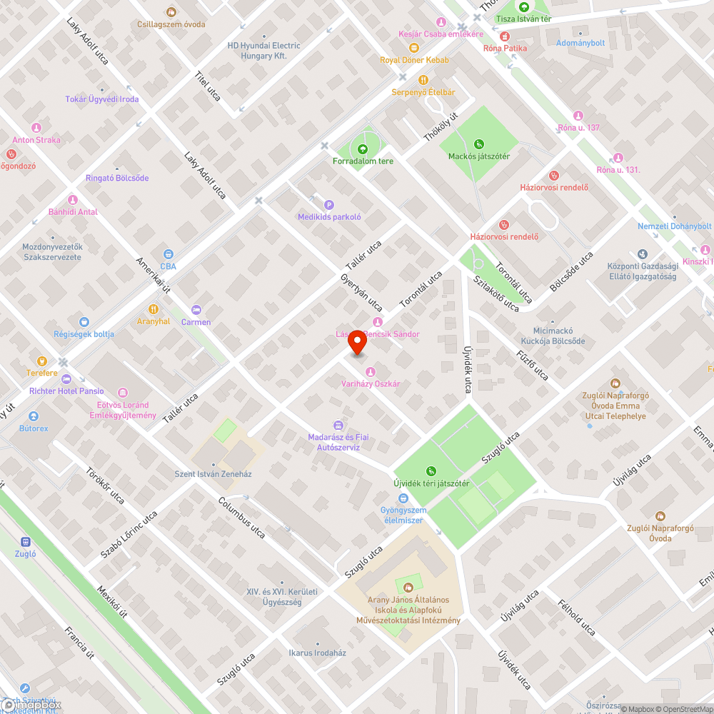 Kialvó lámpa bejelentés helye