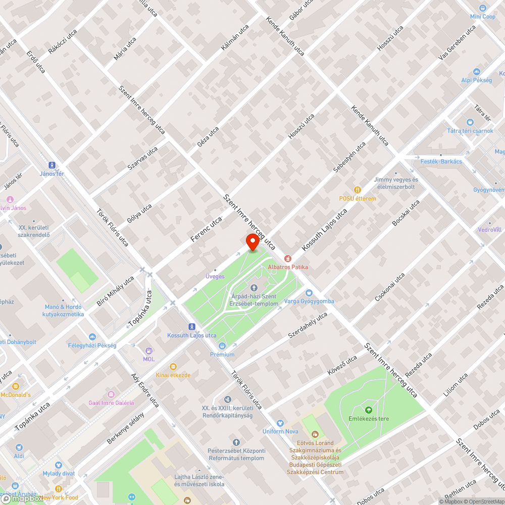 Nyitott akna bejelentés helye