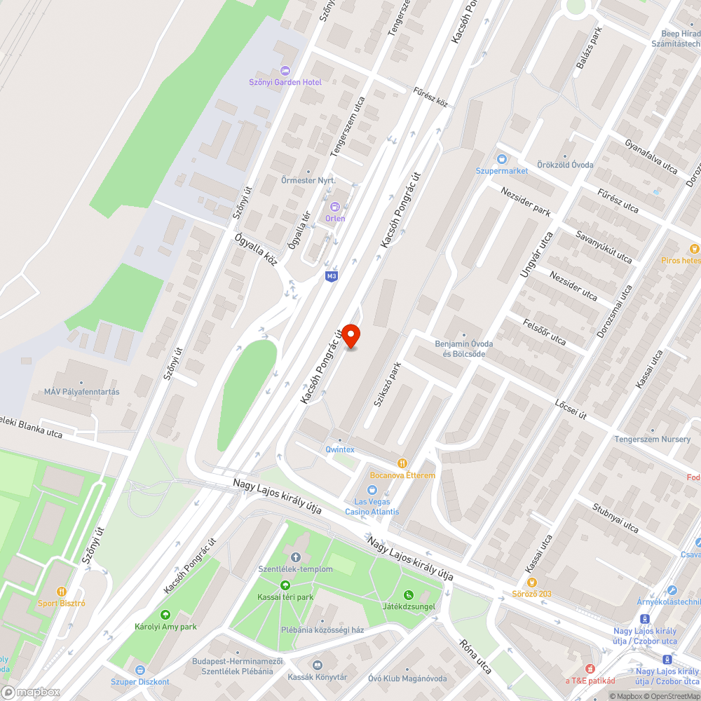 Félig egyirányú utca bejelentés helye