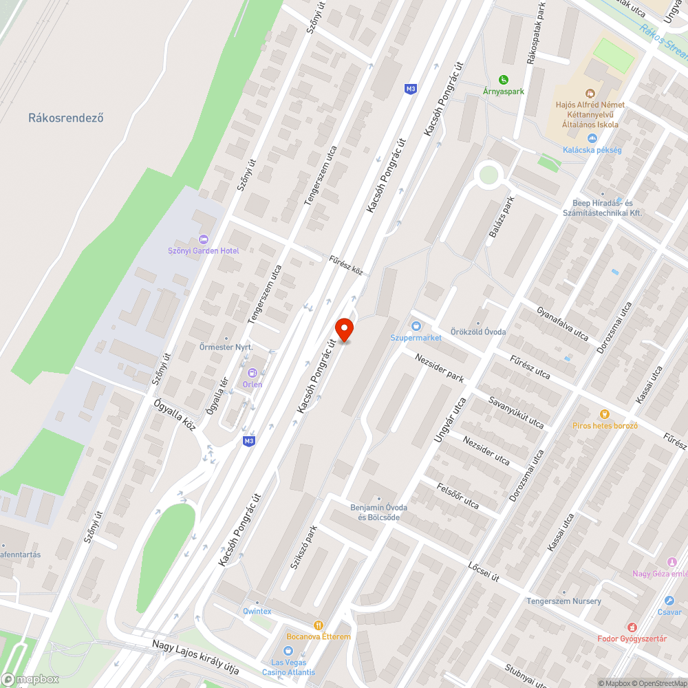 Kátyú bejelentés helye