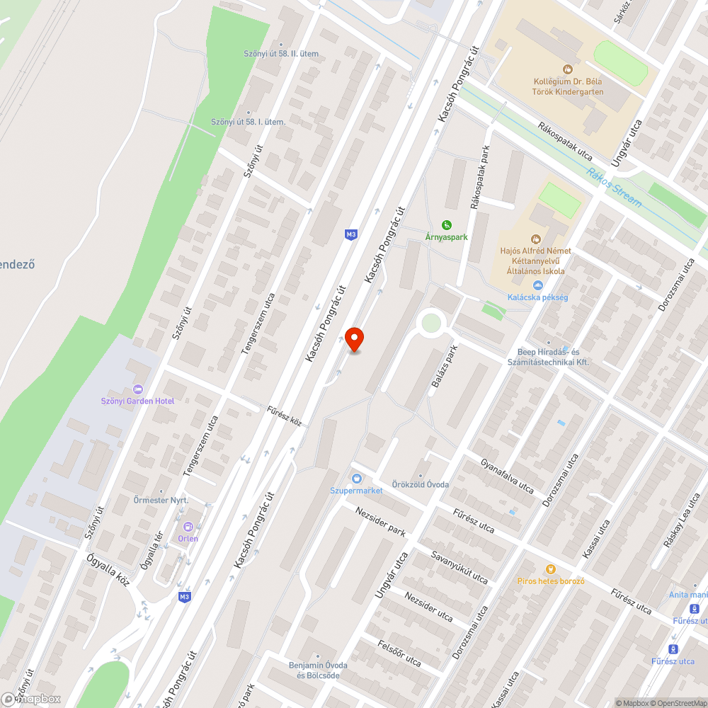 Kátyú bejelentés helye