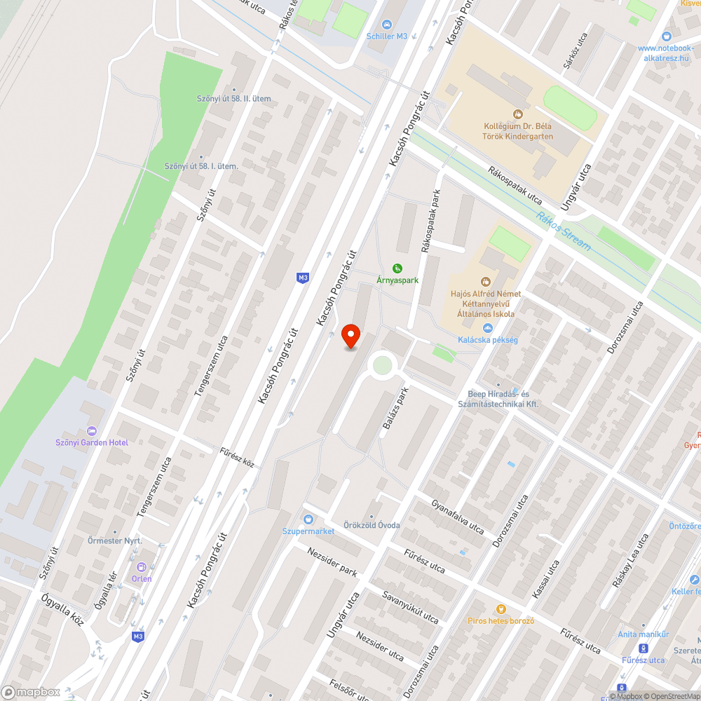 Kiszáradt fa bejelentés helye