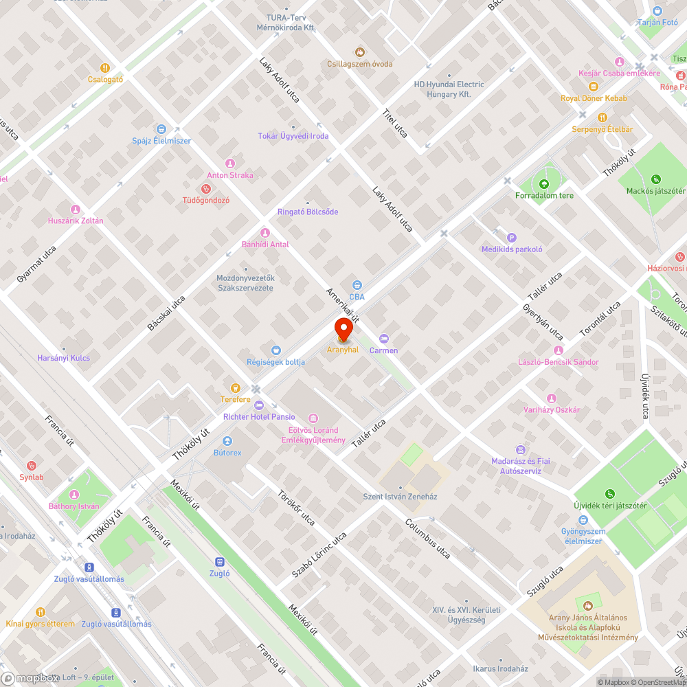 Felszedett járda bejelentés helye