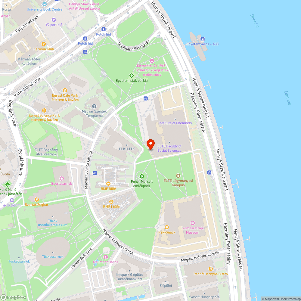 ELTE törött padok 2. bejelentés helye