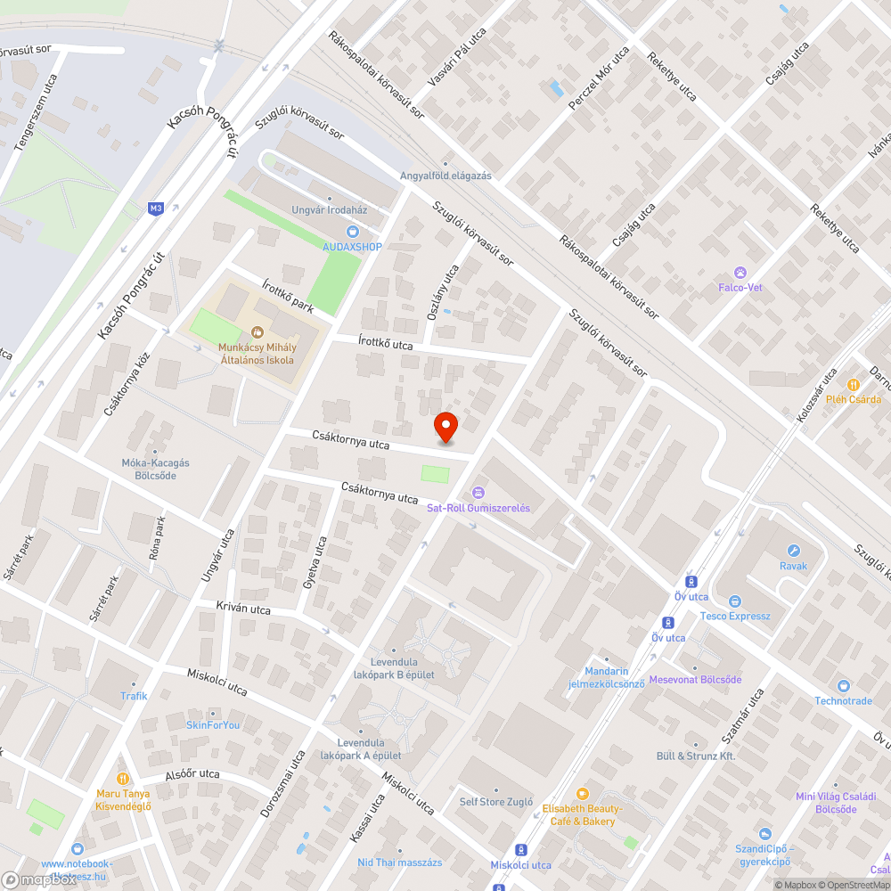 Elhagyott jármű bejelentés helye