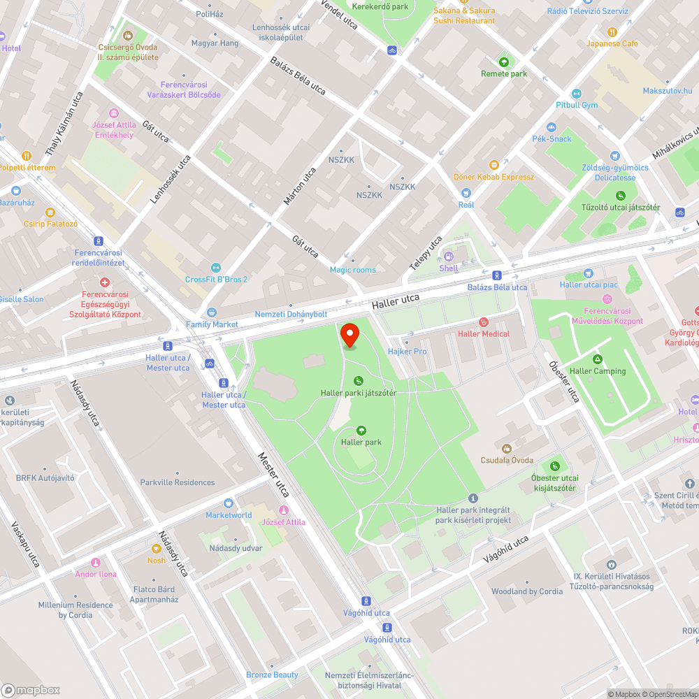 Koszos, madárürülékes mászóka a Haller Park játszóterén bejelentés helye