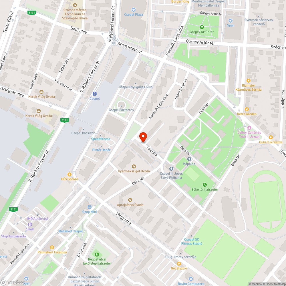 Elhagyott autó bejelentés helye