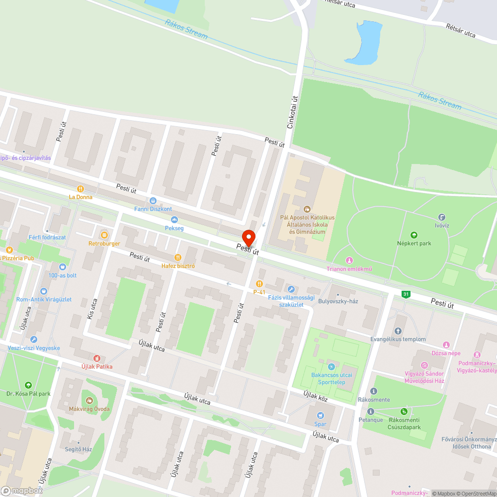 Hiányzó fényterelő bejelentés helye