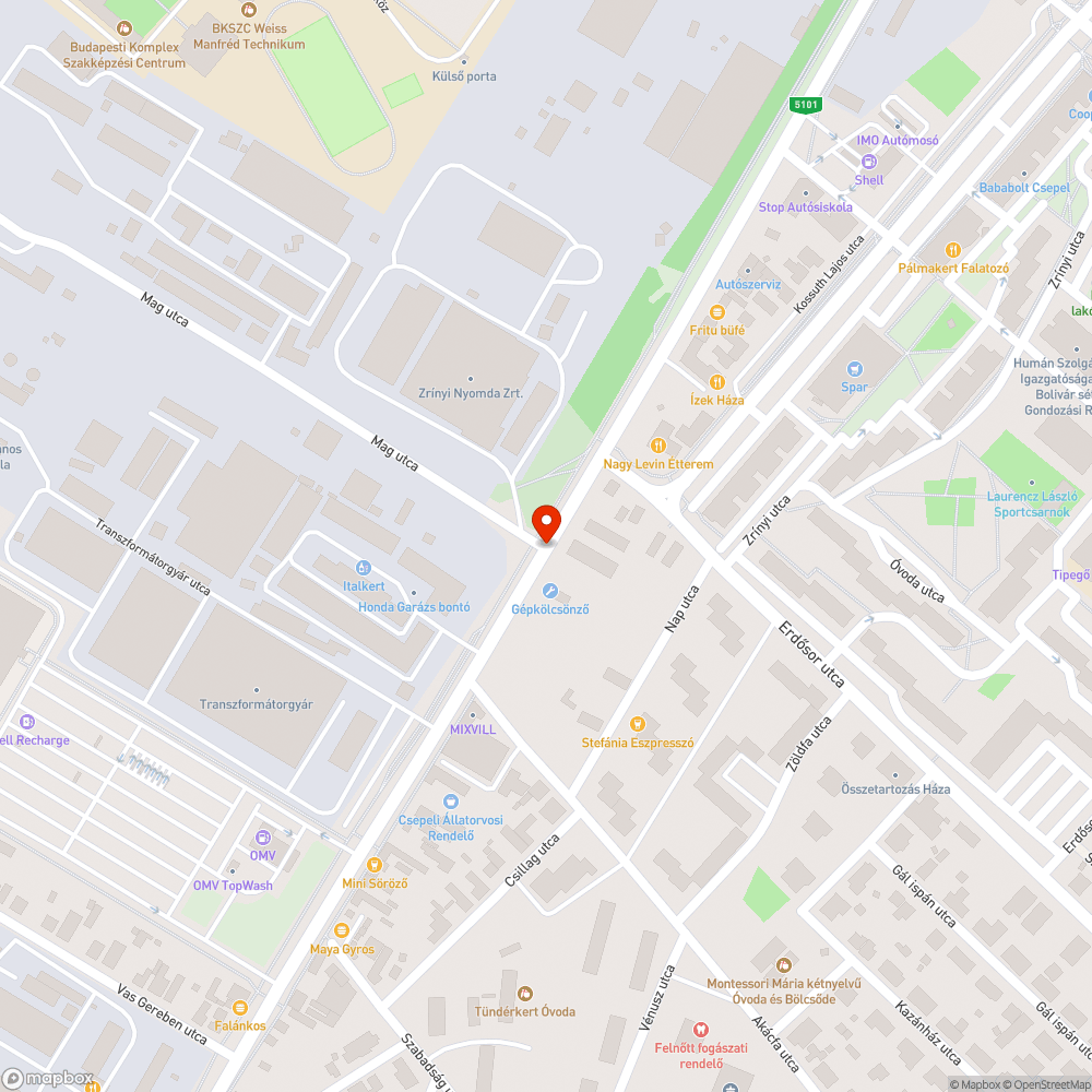 Kidöntött közl. tábla bejelentés helye