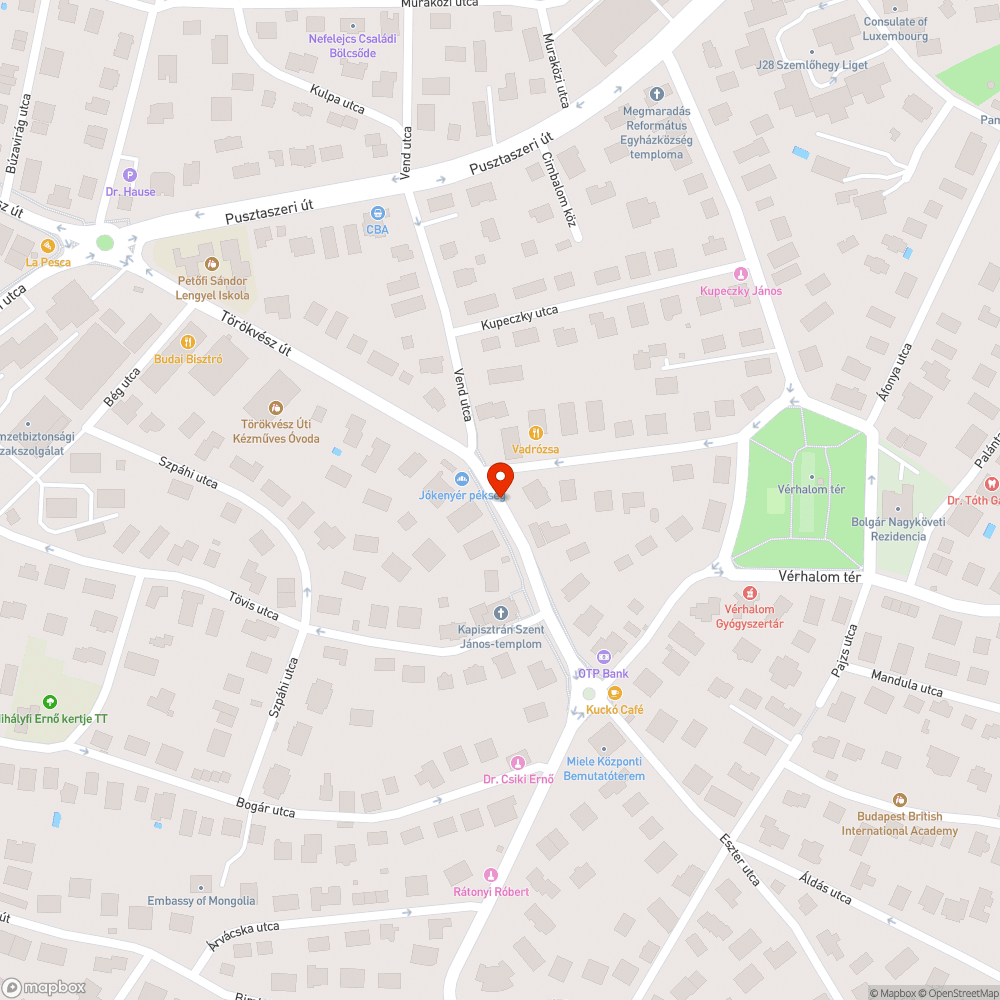 Kiszáradt fa bejelentés helye