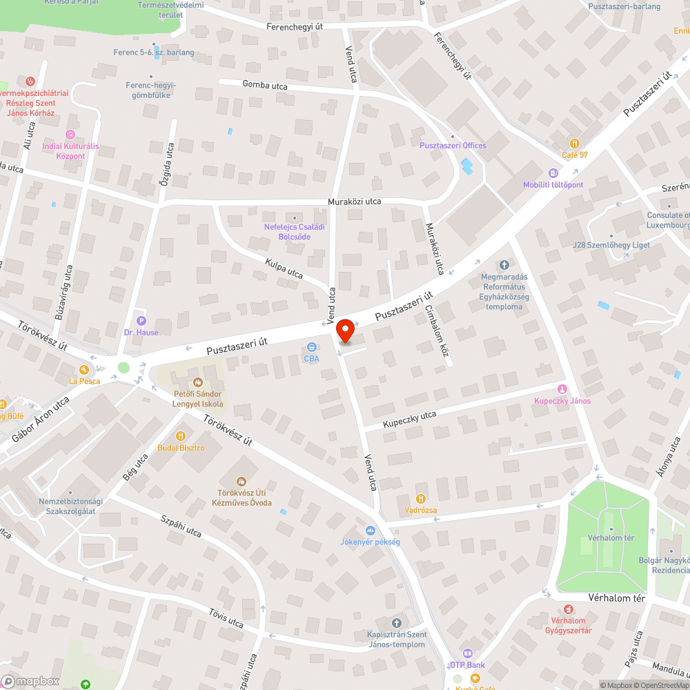 Sötét a Vend utcában bejelentés helye