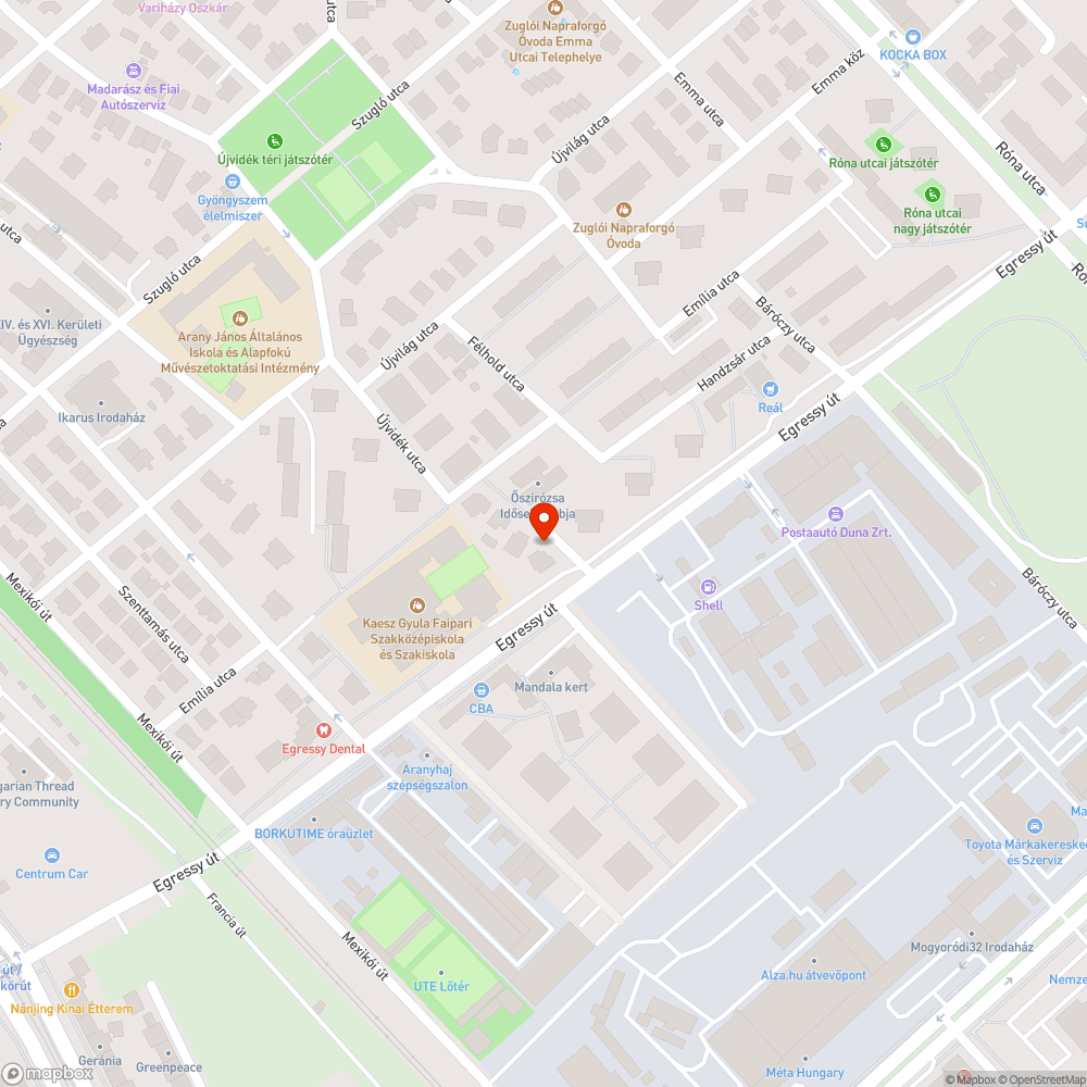 Szemét bejelentés helye