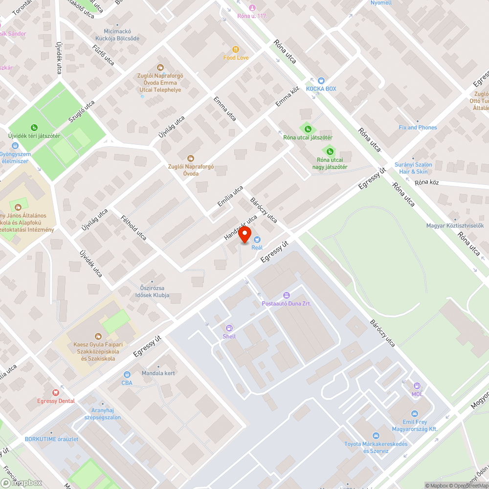 Félig halott fa bejelentés helye