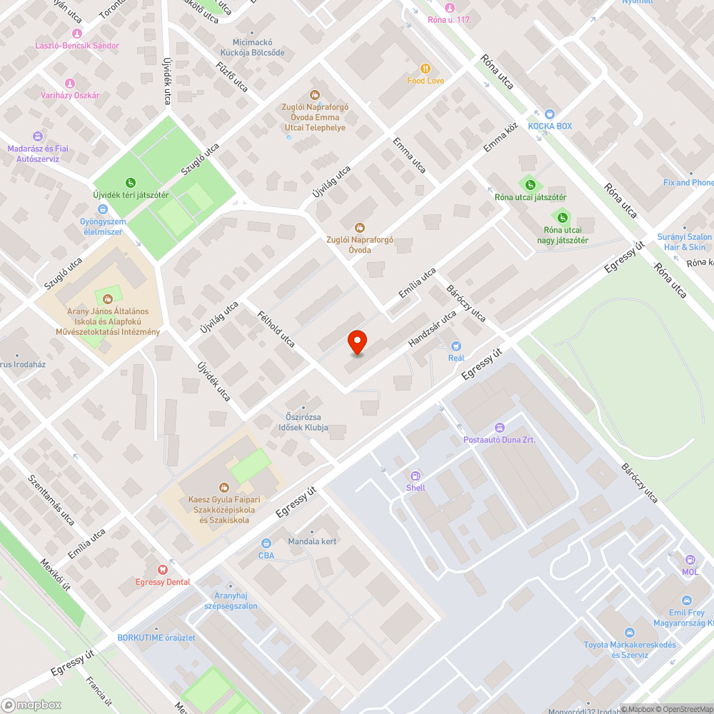 Halott fa bejelentés helye