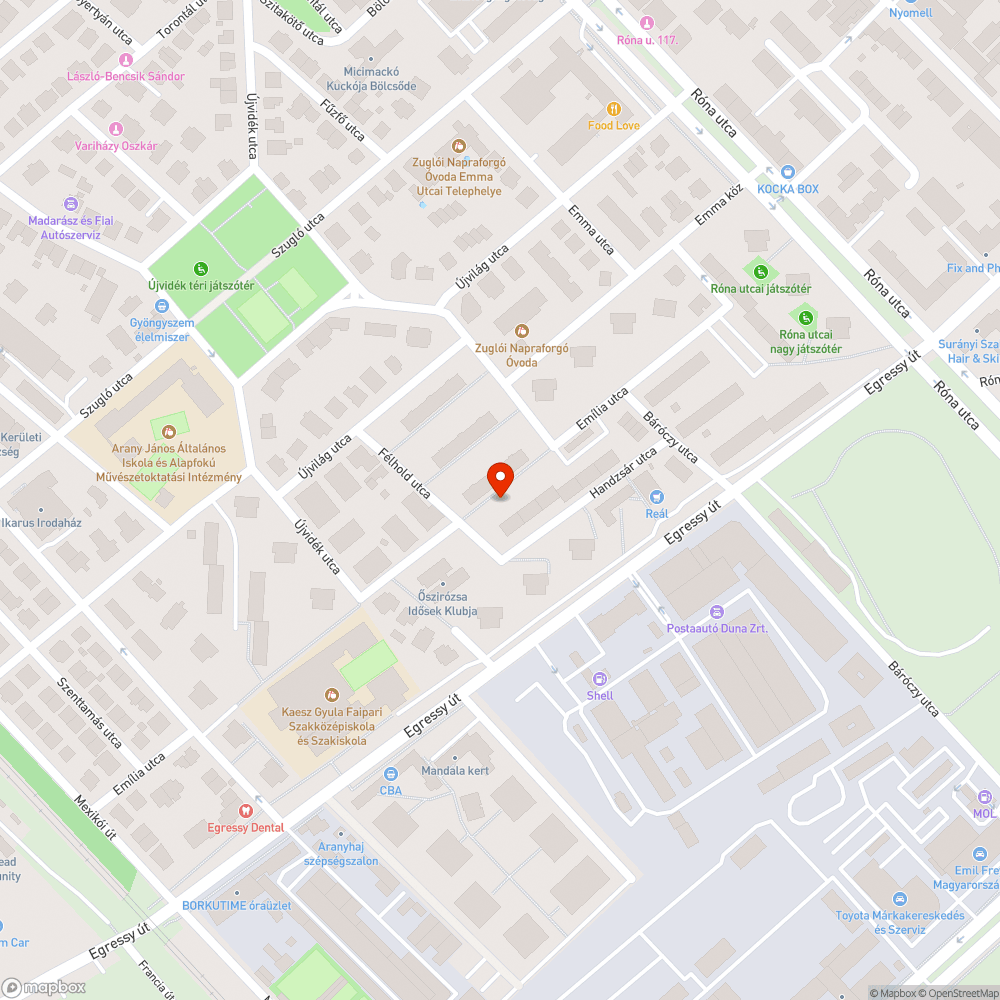 Használhatatlan pad bejelentés helye