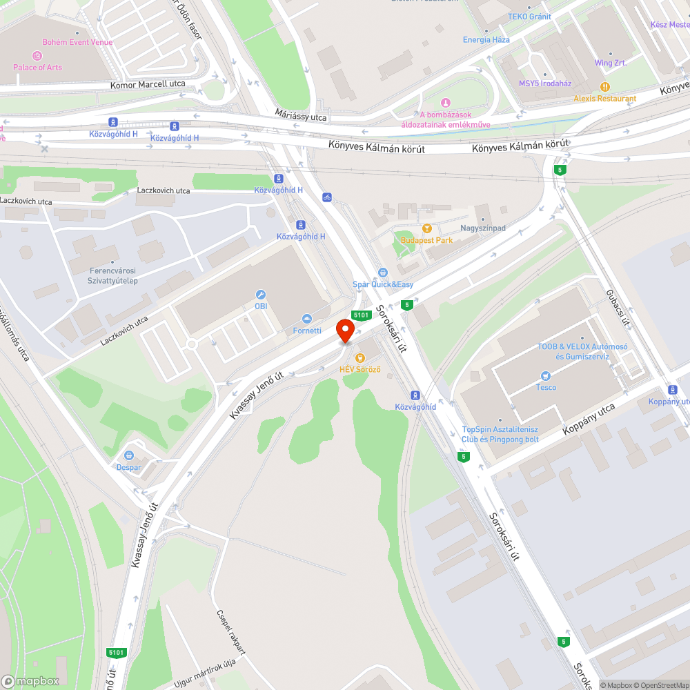 Hiányzó fényterelő bejelentés helye