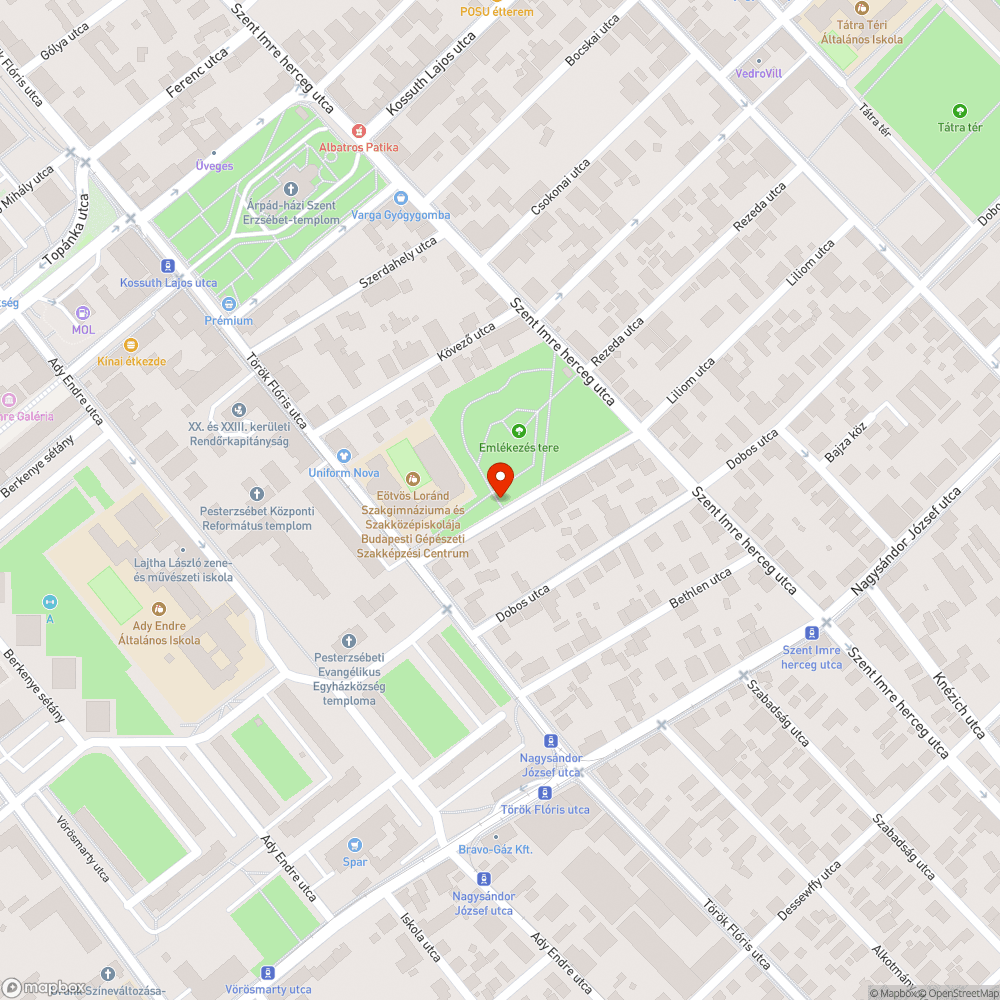 Befejezetlen járda bejelentés helye