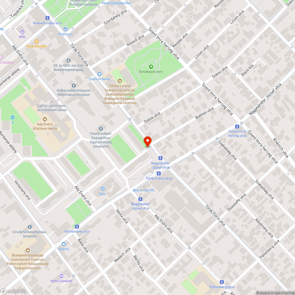 Járdahiba bejelentés helye