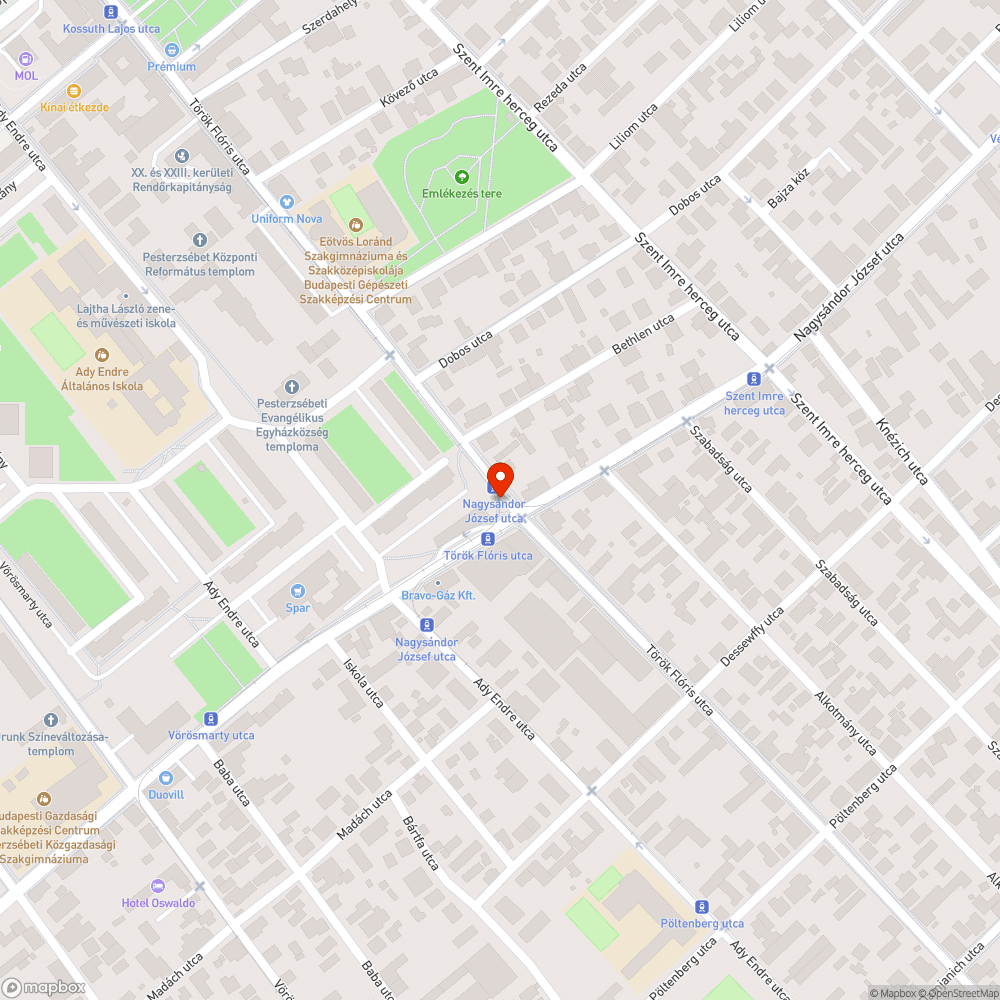 Járdacsík bejelentés helye