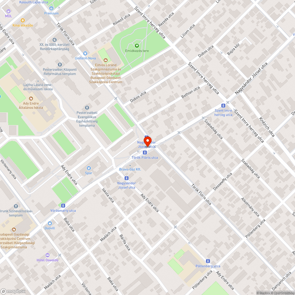 Kátyús víznyelő bejelentés helye