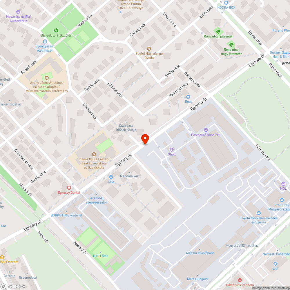 Eldugult csatorna bejelentés helye