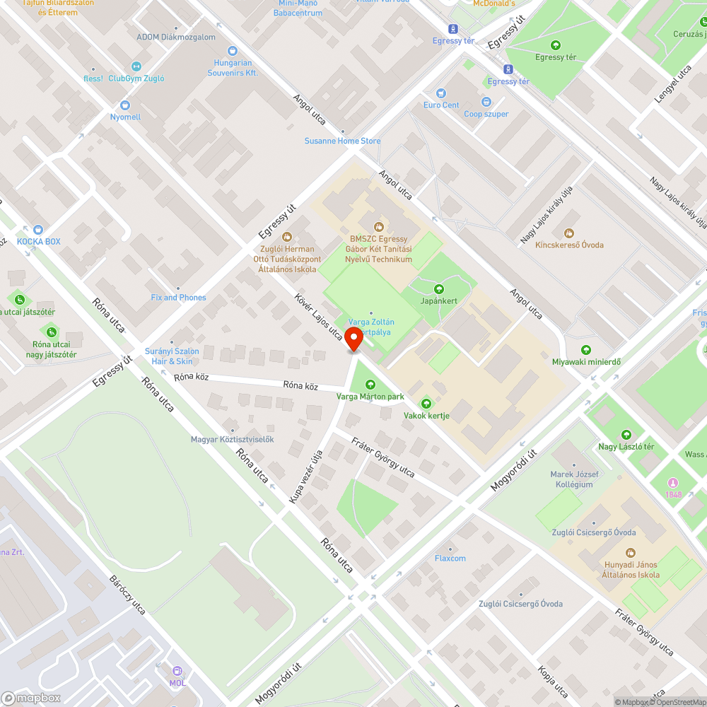 Eldugult vízelvezető bejelentés helye