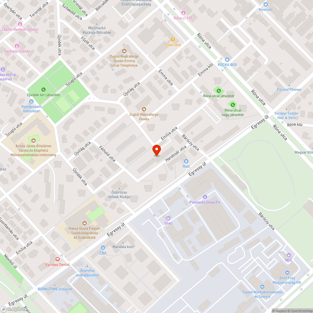 Halott fa bejelentés helye