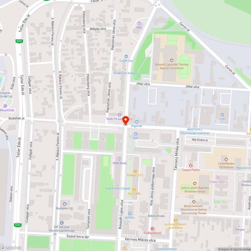 Hiányzó fényterelő bejelentés helye