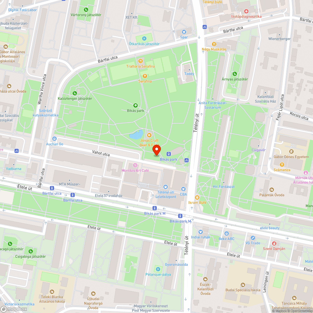 Megrongált utcabútor bejelentés helye