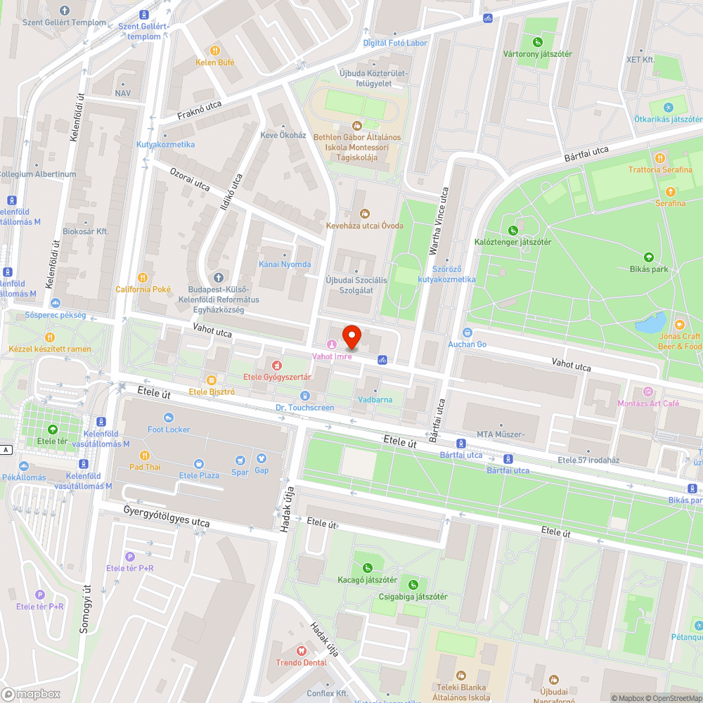 Megrongált pad bejelentés helye