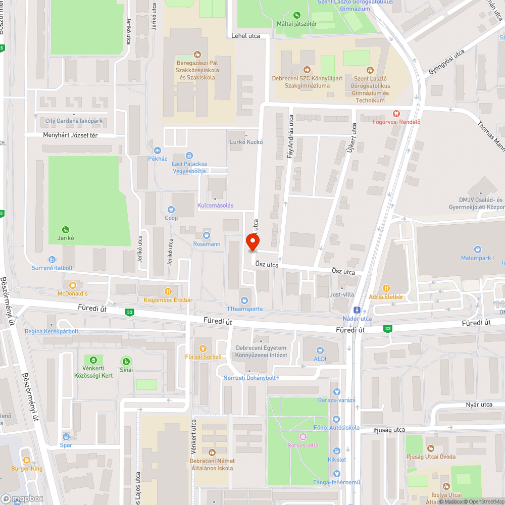 Kidőlt tükör bejelentés helye