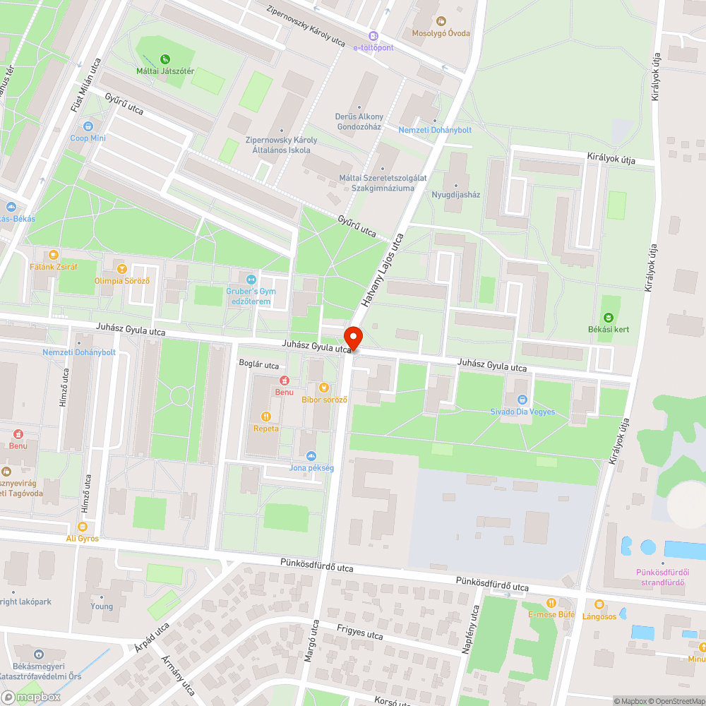 Kiszáradt, kitaposott zöldfelület bejelentés helye