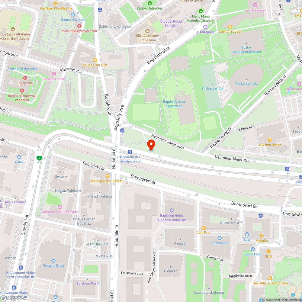 több négyzetméteres kátyú - külső sáv bejelentés helye