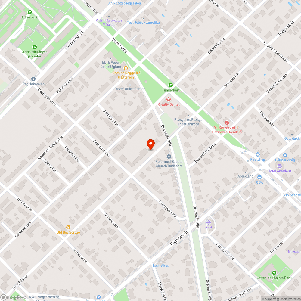 Kátyúk a Bonyhádi úton bejelentés helye