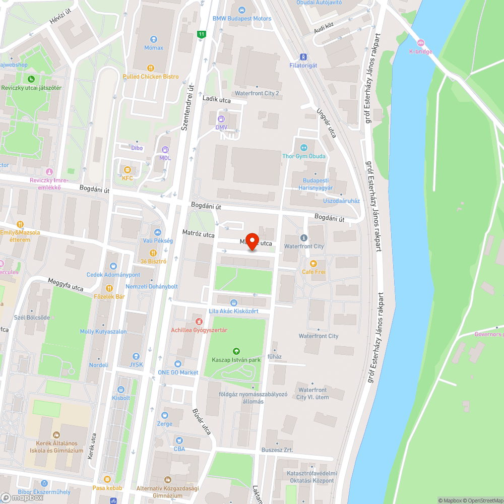 Beszakadt vízelvezető bejelentés helye