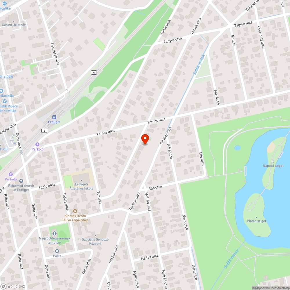 Kátyú Terasz utcában bejelentés helye