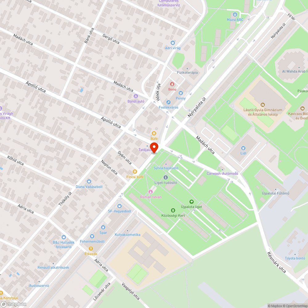 Üres (hirdető?) fém váz bejelentés helye