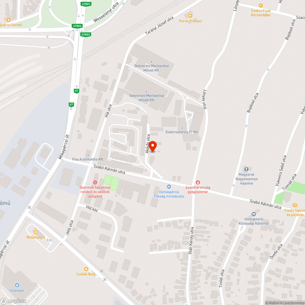 Keresztben parkoló autó bejelentés helye