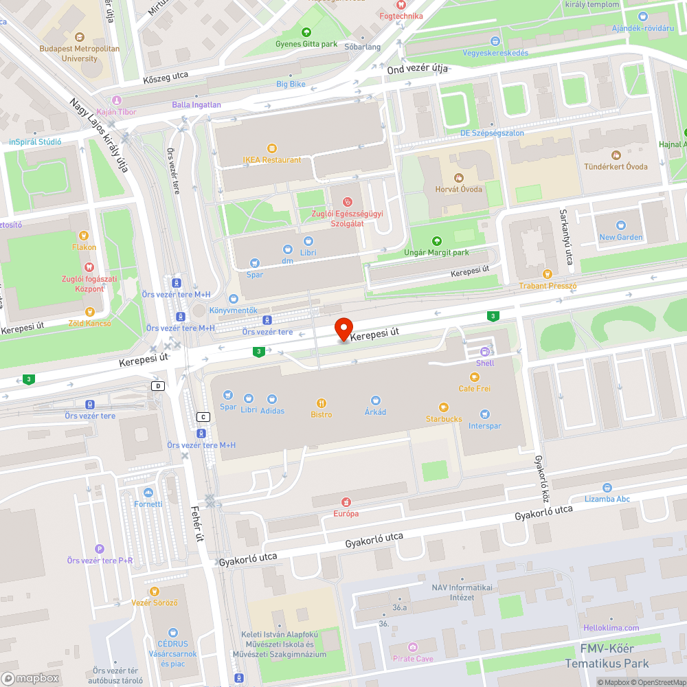 Kiszáradt fa bejelentés helye