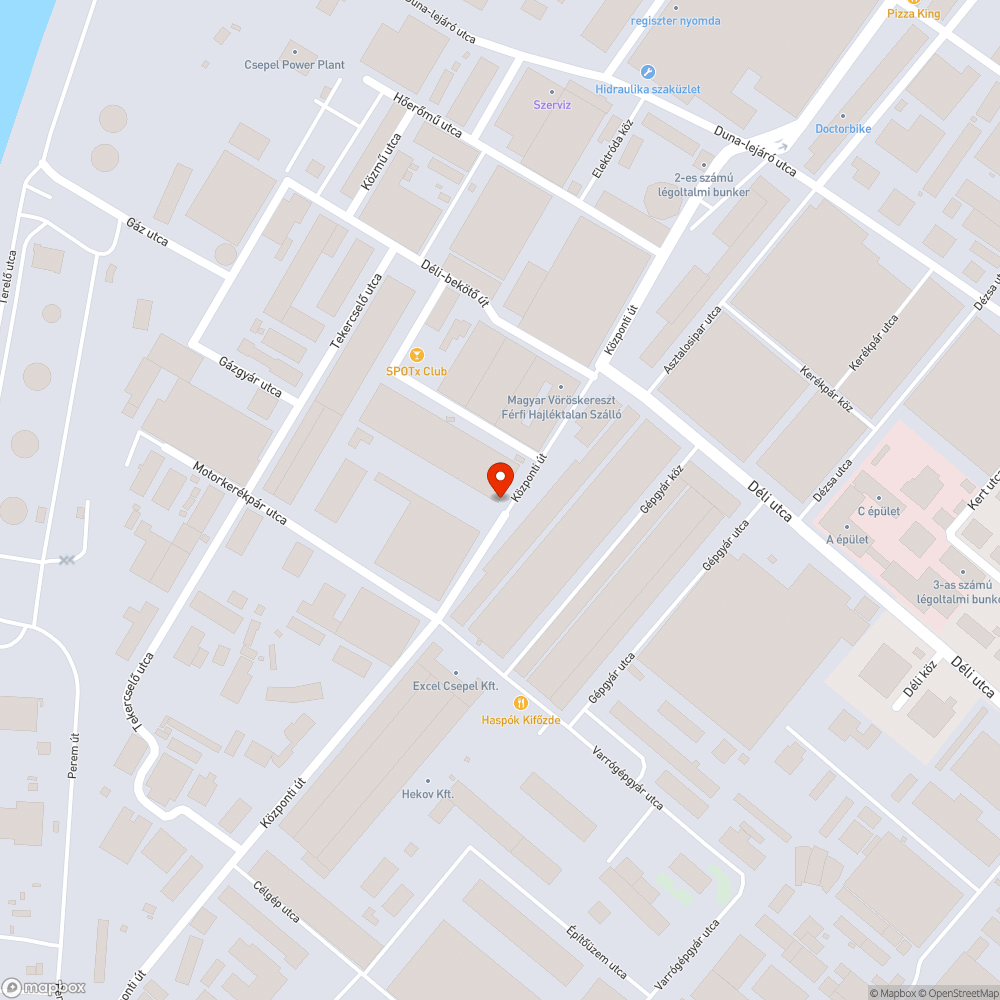 Kátyúk Csepelen bejelentés helye