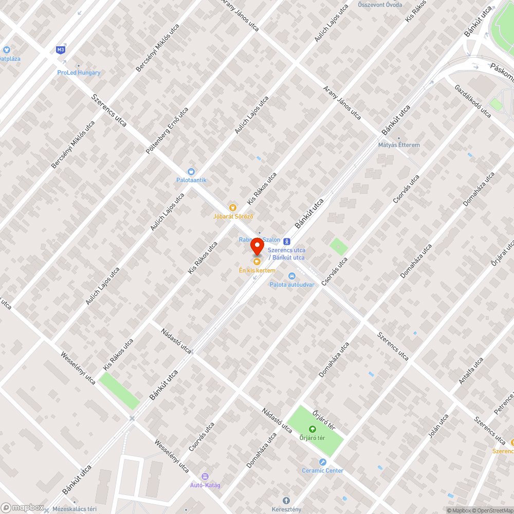 Buszmegálló szemetes bejelentés helye