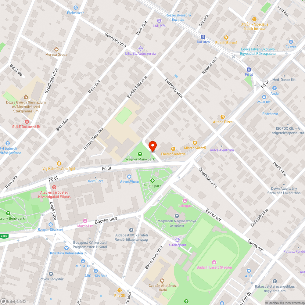 Kátyú - Rákóczi utca bejelentés helye