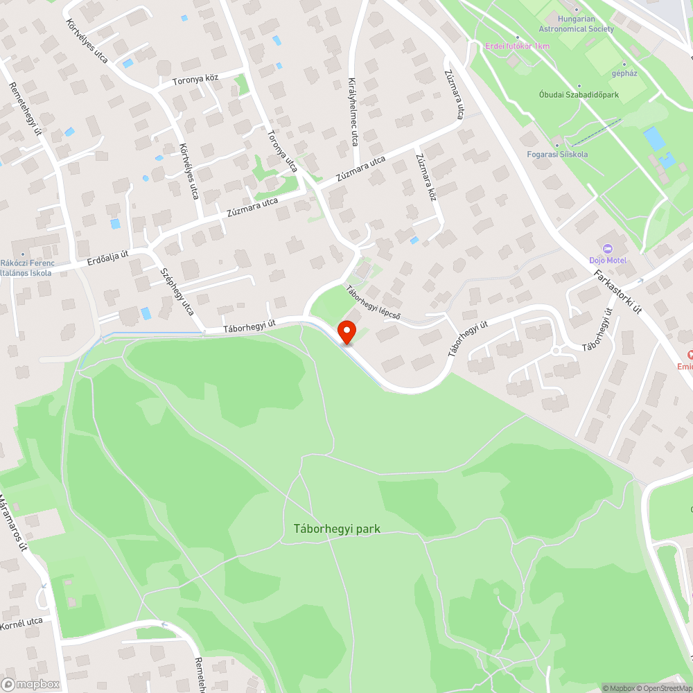 Vízelvezető rendszer állapota a Tábor hegy oldalán bejelentés helye