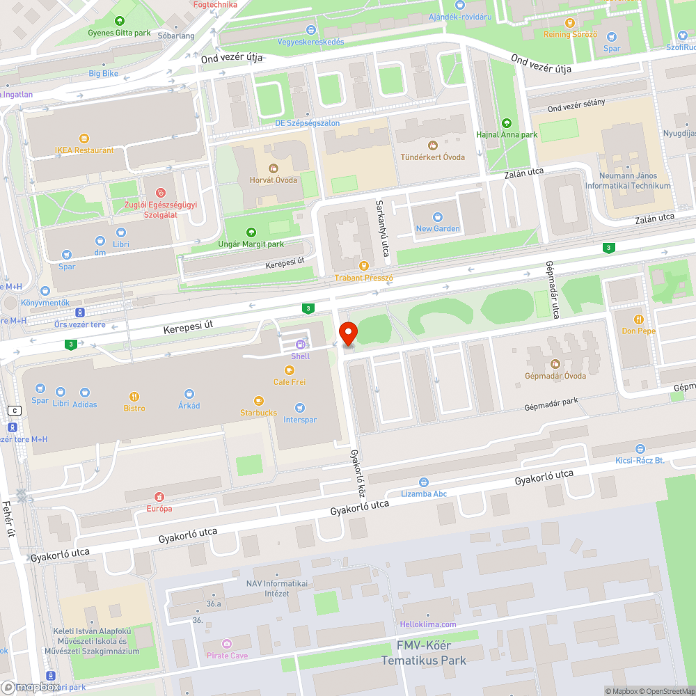 Két kopott fedél bejelentés helye