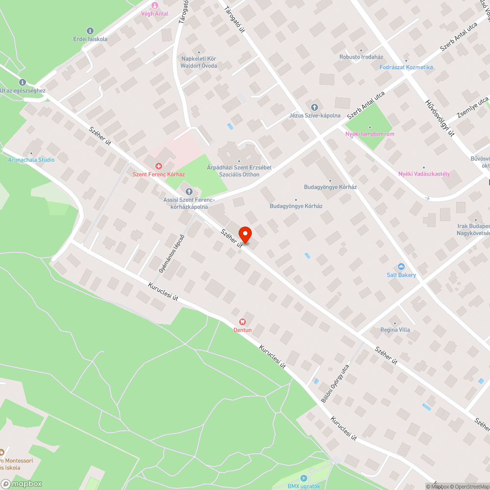 Beszakadt fedlap a Széher úton bejelentés helye