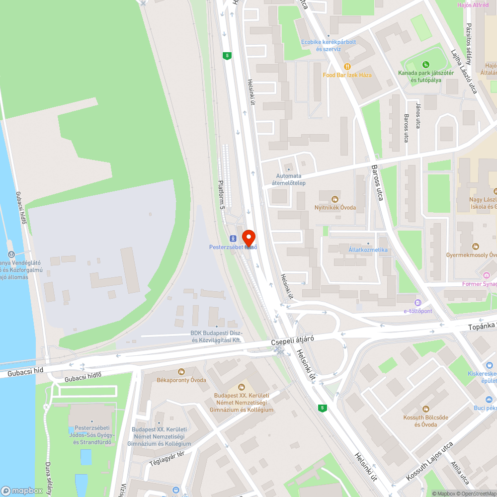 Összegraffitizett buszmegálló bejelentés helye