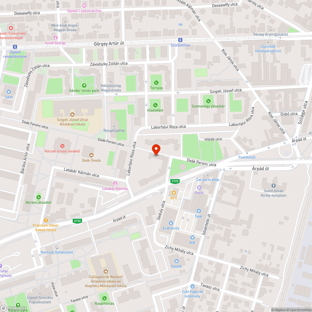 Kiszedett pollerek a járdán Árpád út 142/c bejelentés helye