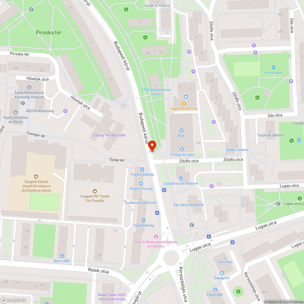 Sérült deszkázatú pad - Budapesti krt. Spar előtt bejelentés helye