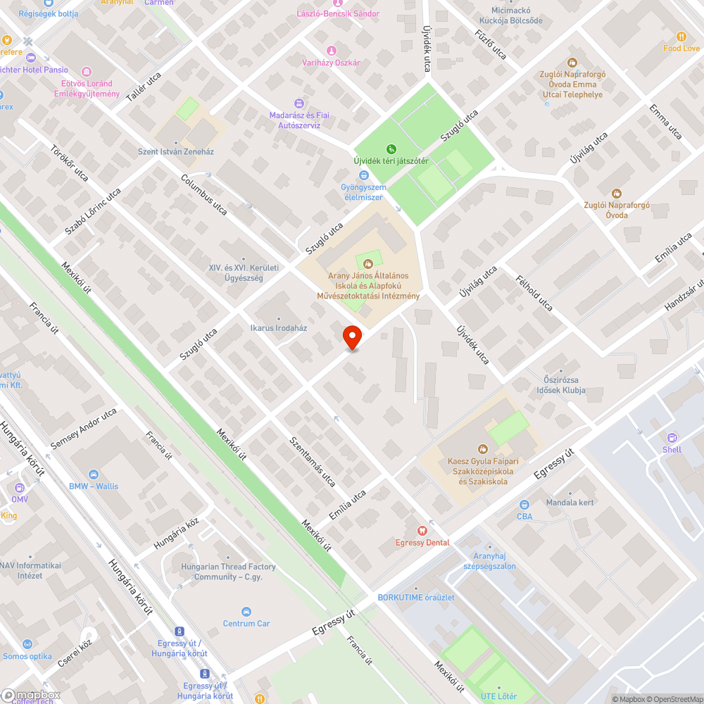 Elhagyott jármű bejelentés helye