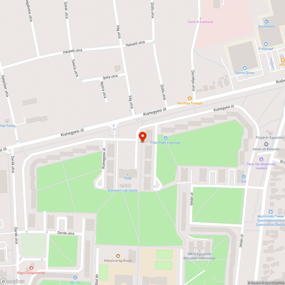 Hulladék a zöldterületen bejelentés helye